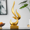 Escultura de Resina Abstrata Chamas
