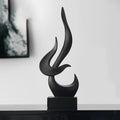 Escultura de Resina Abstrata Chamas